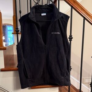 Columbia Midnight Black Sleeveless Fleece Vest Size M